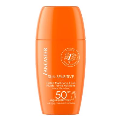 Lancaster Sun Sensitive Tinted Mattifying Fluid SPF50 Zaščita pred soncem za obraz za ženske 30 ml