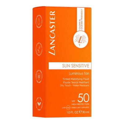 Lancaster Sun Sensitive Tinted Mattifying Fluid SPF50 Zaščita pred soncem za obraz za ženske 30 ml