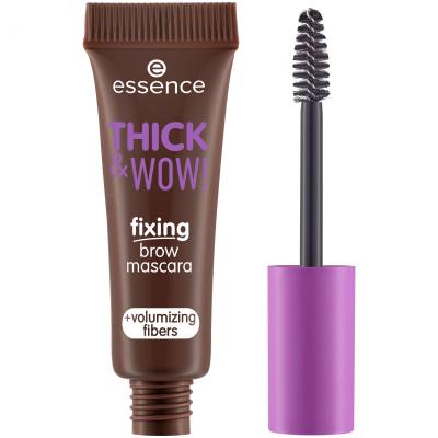 Essence Thick &amp; Wow! Fixing Brow Mascara Maskara za obrvi za ženske 6 ml Odtenek 03 Brunette Brown