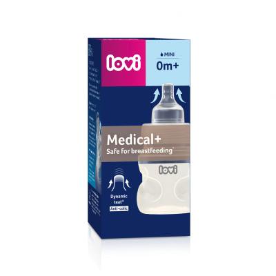 LOVI Medical+ Bottle 0m+ Mini Otroška steklenička za otroke 150 ml
