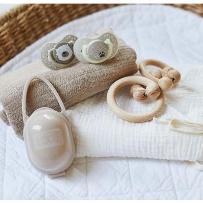 LOVI Soother Container Beige Škatlica za dudo za otroke 1 kos