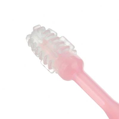 Canpol babies Baby Toothbrush Trainer Set Darilni set masažna ščetka 1 kos + gumijasta ščetka za čiščenje prvih zob 1 kos + zobna ščetka 1 kos