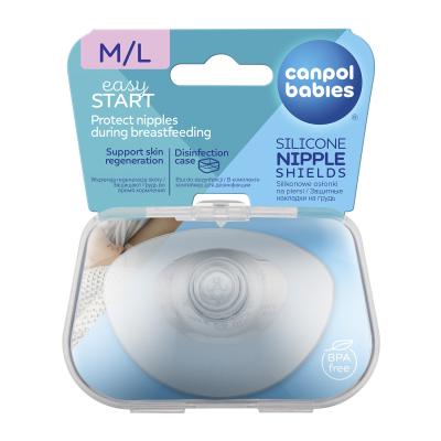 Canpol babies Easy Start Silicone Nipple Shields M/L Prsne blazinice za ženske 2 kos