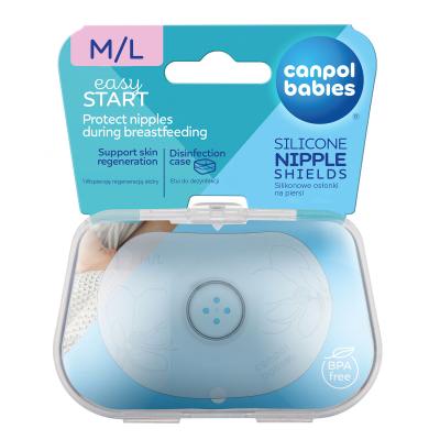 Canpol babies Easy Start Silicone Nipple Shields M/L Prsne blazinice za ženske 2 kos