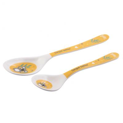 Canpol babies Exotic Animals Melamine Spoons 9m+ Yellow Posodica za otroke 2 kos