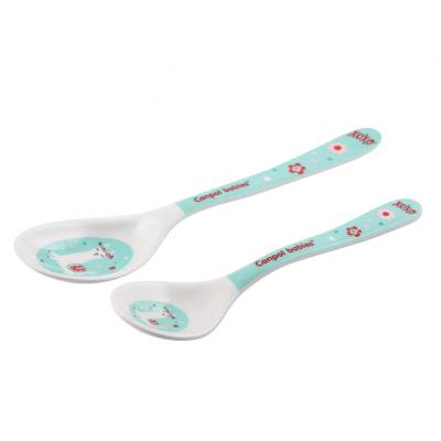 Canpol babies Exotic Animals Melamine Spoons 9m+ Turquoise Posodica za otroke 2 kos