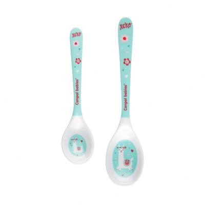 Canpol babies Exotic Animals Melamine Spoons 9m+ Turquoise Posodica za otroke 2 kos