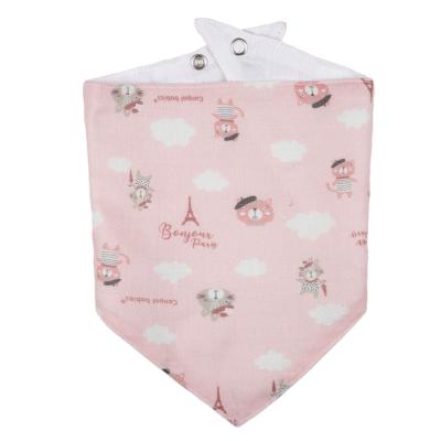 Canpol babies Bonjour Paris Muslin Bib Pink Slinček za otroke 2 kos