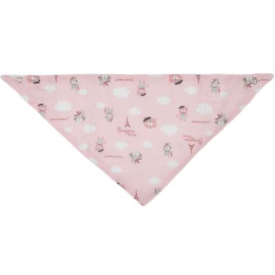 Canpol babies Bonjour Paris Muslin Bib Pink Slinček za otroke 2 kos