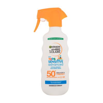 Garnier Ambre Solaire Kids Sensitive Advanced Spray SPF50+ Zaščita pred soncem za telo za otroke 270 ml