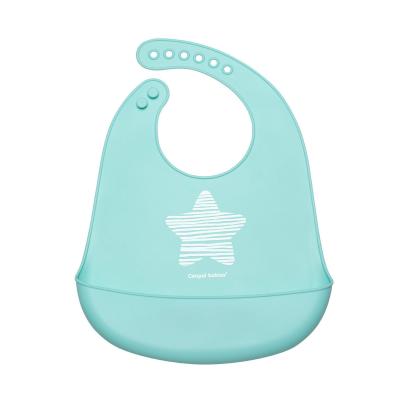 Canpol babies Pastels Silicone Bib Blue Slinček za otroke 1 kos