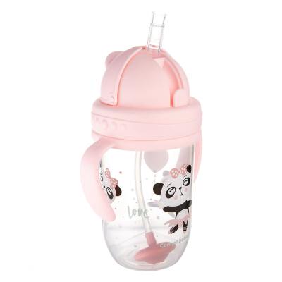 Canpol babies Exotic Animals Non-Spill Expert Cup With Weighted Straw Pink Skodelica za otroke 270 ml