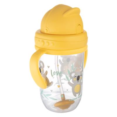 Canpol babies Exotic Animals Non-Spill Expert Cup With Weighted Straw Yellow Skodelica za otroke 270 ml