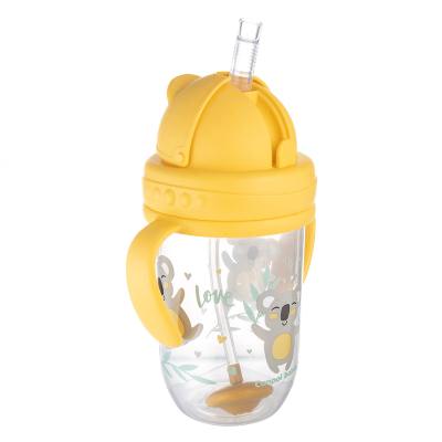 Canpol babies Exotic Animals Non-Spill Expert Cup With Weighted Straw Yellow Skodelica za otroke 270 ml