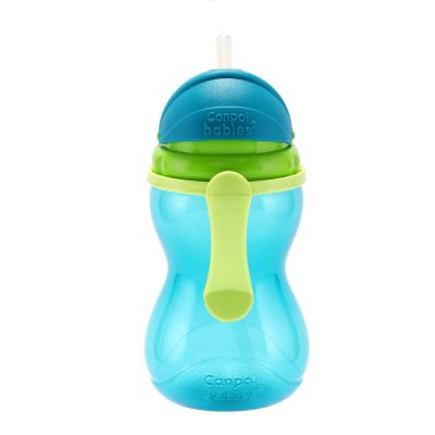 Canpol babies Active Cup Sport Cup With Flip-Top Straw Blue Skodelica za otroke 370 ml