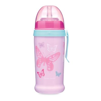 Canpol babies Active Cup Non-Spill Sport Cup Butterfly Pink Skodelica za otroke 350 ml