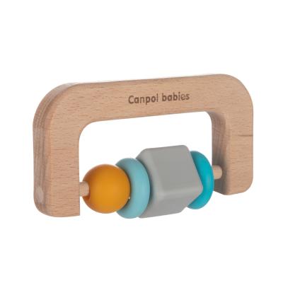 Canpol babies Wood &amp; Silicone Teether Igrača za otroke 1 kos