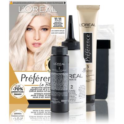L&#039;Oréal Paris Préférence Le Blonding Barva za lase za ženske 1 kos Odtenek 11.11 Ultra Light Cold Crystal Blonde