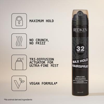 Redken Triple Take 32 Max Hold Hairspray Lak za lase za ženske 300 ml