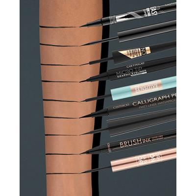 Catrice 24H Brush Liner Longlasting Črtalo za oči za ženske 3 ml Odtenek 010 Ultra Black