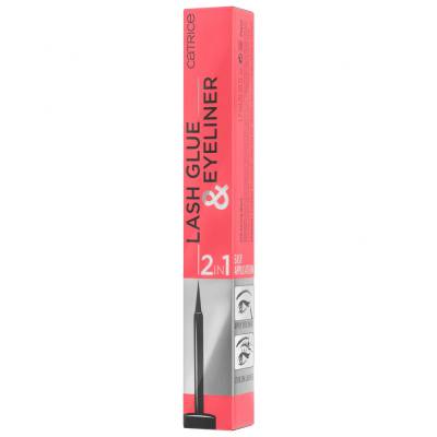 Catrice Lash Glue &amp; Eyeliner Lepilo za trepalnice za ženske 1,7 ml Odtenek 010 Strong Black