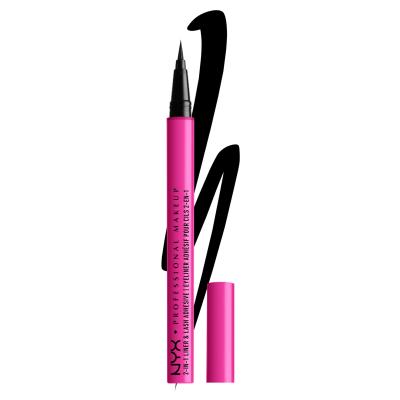 NYX Professional Makeup Jumbo Lash! 2in1 Liner &amp; Lash Adhesive Črtalo za oči za ženske 1 ml Odtenek 01 Black