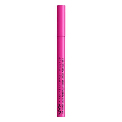 NYX Professional Makeup Jumbo Lash! 2in1 Liner &amp; Lash Adhesive Črtalo za oči za ženske 1 ml Odtenek 01 Black