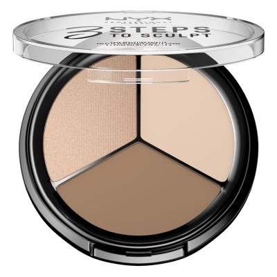 NYX Professional Makeup 3 Steps To Sculpt Paletka za konturing za ženske 15 g Odtenek 01 Fair