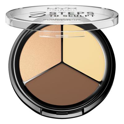 NYX Professional Makeup 3 Steps To Sculpt Paletka za konturing za ženske 15 g Odtenek 02 Light