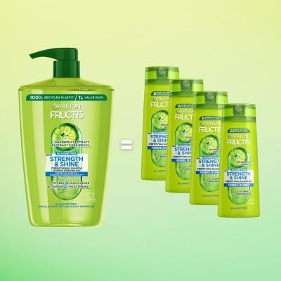 Garnier Fructis Strength &amp; Shine Fortifying Shampoo Šampon za ženske 1000 ml