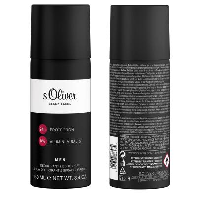 s.Oliver Black Label Deodorant za moške 150 ml