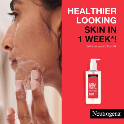 Neutrogena Clear &amp; Defend+ Facial Wash Čistilni gel 200 ml