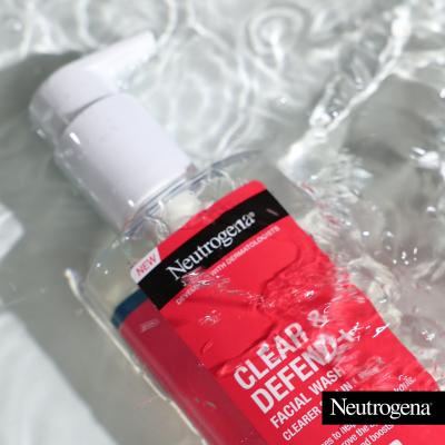 Neutrogena Clear &amp; Defend+ Facial Wash Čistilni gel 200 ml