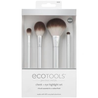 EcoTools Precious Metals Cheek + Eye Highlight Set Čopič za ličenje za ženske Set