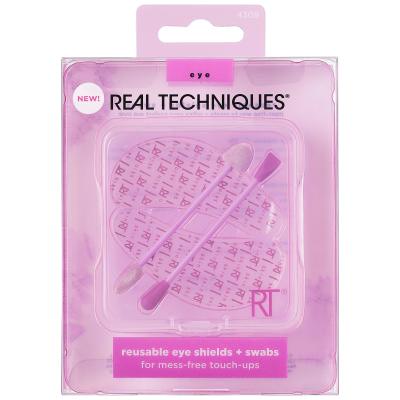 Real Techniques Eye Reusable Eye Shields + Swabs Aplikator za ličenje za ženske Set