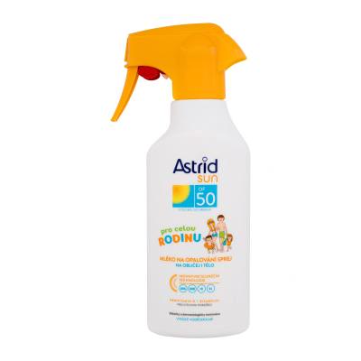 Astrid Sun Family Milk Spray SPF50 Zaščita pred soncem za telo 270 ml