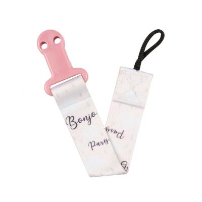 Canpol babies Bonjour Paris Soother Clip With Ribbon Verižica za dudo za otroke 1 kos