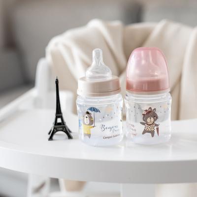 Canpol babies Bonjour Paris Easy Start Anti-Colic Bottle Pink 0m+ Otroška steklenička za otroke 120 ml