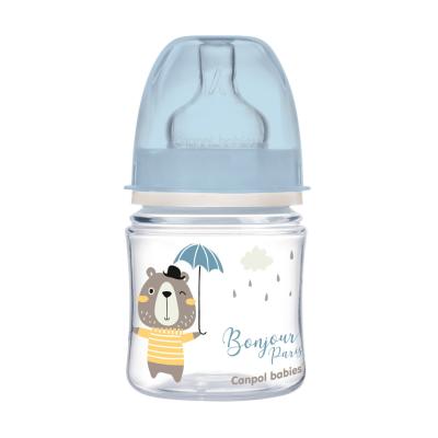 Canpol babies Bonjour Paris Easy Start Anti-Colic Bottle Blue 0m+ Otroška steklenička za otroke 120 ml