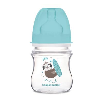 Canpol babies Exotic Animals Easy Start Anti-Colic Bottle Blue 0m+ Otroška steklenička za otroke 120 ml