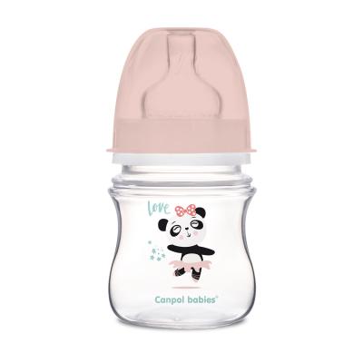 Canpol babies Exotic Animals Easy Start Anti-Colic Bottle Pink 0m+ Otroška steklenička za otroke 120 ml
