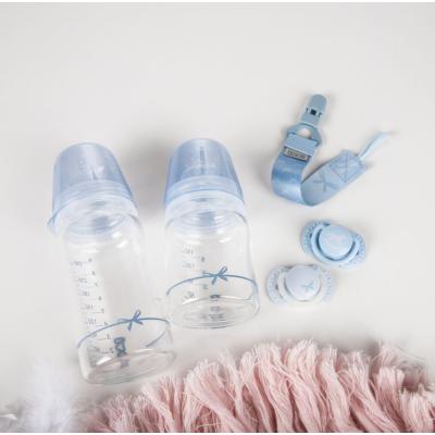 LOVI Baby Shower Glass Bottle Blue 0m+ Otroška steklenička za otroke 150 ml