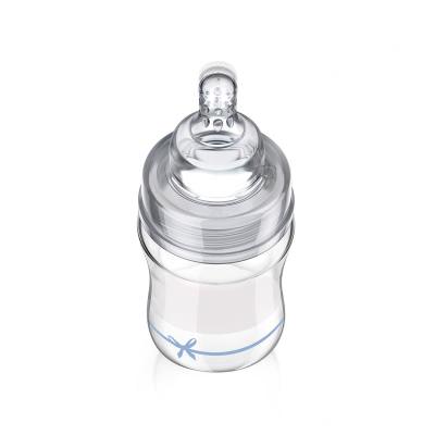 LOVI Baby Shower Glass Bottle Blue 0m+ Otroška steklenička za otroke 150 ml