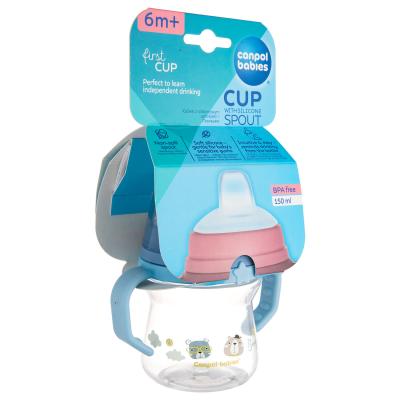 Canpol babies Bonjour Paris First Cup Blue 6m+ Skodelica za otroke 150 ml