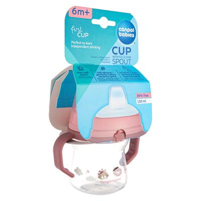 Canpol babies Bonjour Paris First Cup Pink 6m+ Skodelica za otroke 150 ml