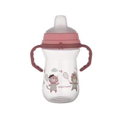 Canpol babies Bonjour Paris First Cup Pink 6m+ Skodelica za otroke 250 ml