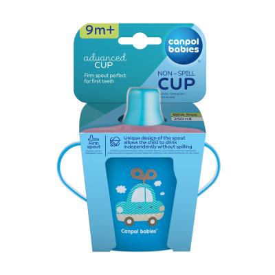 Canpol babies Toys Non-Spill Cup Blue 9m+ Skodelica za otroke 250 ml