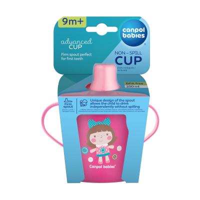 Canpol babies Toys Non-Spill Cup Pink 9m+ Skodelica za otroke 250 ml