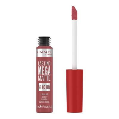 Rimmel London Lasting Mega Matte Liquid Lip Colour Šminka za ženske 7,4 ml Odtenek Rose &amp; Shine