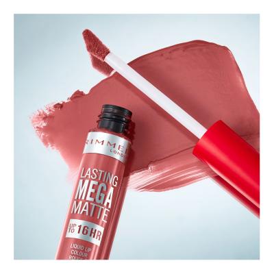 Rimmel London Lasting Mega Matte Liquid Lip Colour Šminka za ženske 7,4 ml Odtenek Rose &amp; Shine